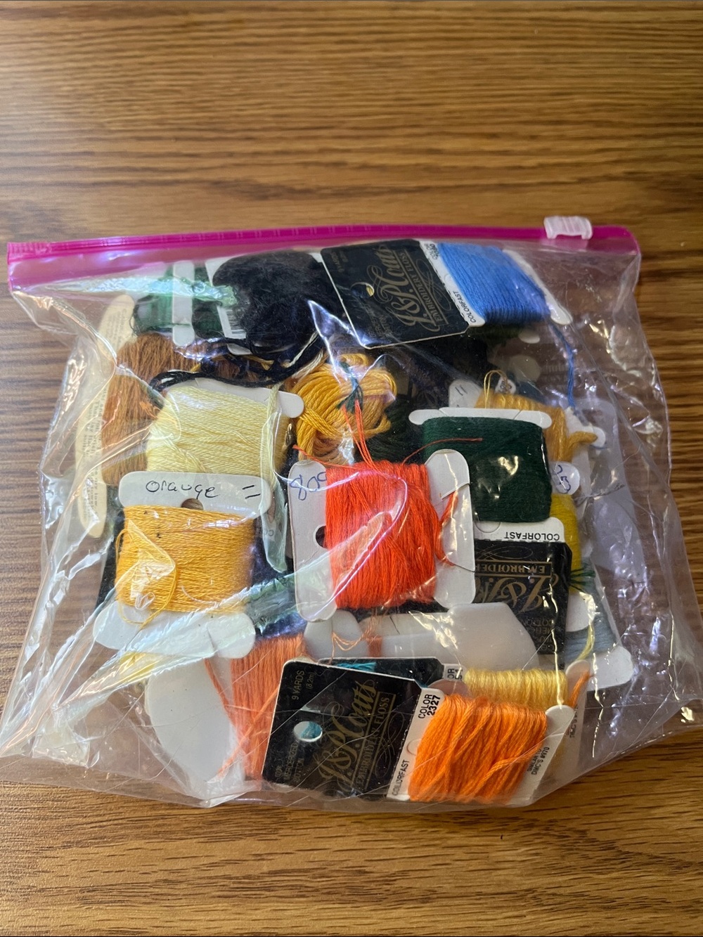 Assorted Embroidery Floss Bundle in Orange, Yellow, Green, Blue, White